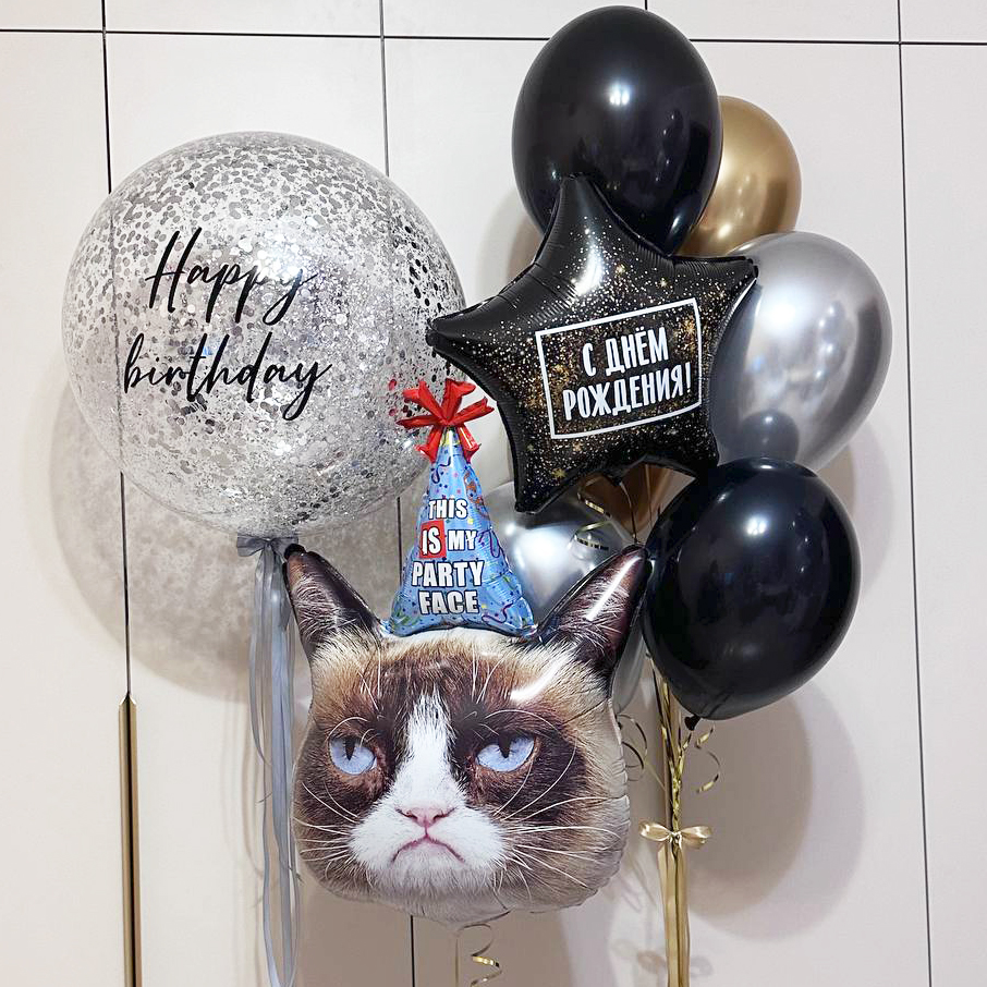 Готовое оформление  "День рождения с шарами"